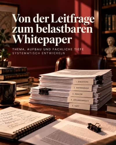 Whitepaper für IT-Unternehmen erstellen: Thema, Aufbau und fachliche Tiefe bestimmen Whitepaper für IT-Unternehmen erstellen: Thema, Aufbau und fachliche Tiefe bestimmen